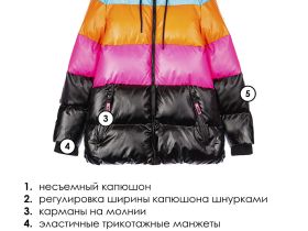 Куртка текстильная с полиуретановым покрытием для девочек