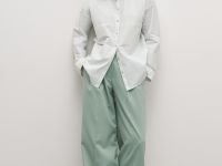 Рубашка из хлопка с отложным воротником