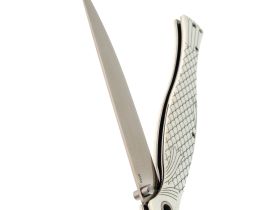 Складной нож Reptilian "Лаврак", сталь VG10, рукоять G10, белый