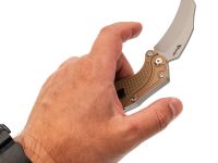 Складной нож Reate EXO-K, сталь N690, рукоять Tan Aluminum