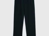 Широкие брюки из вискозы, Черный