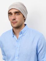 Шапка из льна рисовая