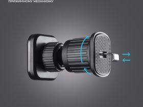 Автомобильный держатель Deppa (55198) Mage Air 3/поворот телефона 360° (черный)