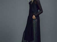 Джинсы Straight с люрексом для девочек, Черный