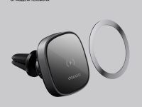 Автомобильный держатель Deppa (55206) Mage Safe Belka магнитный с беспроводной зарядкой (черный)