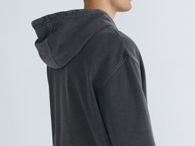 Толстовка на молнии с эффектом стирки, Серый