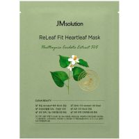 Успокаивающая маска с экстрактом хауттюйнии JMsolution Releaf Fit Heartleaf Mask