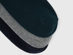 Высокие носки в рубчик с поддержкой стопы, 3 пары, Зеленый