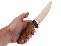 Охотничий нож Воронёнок, сталь M398, рукоять карельская береза