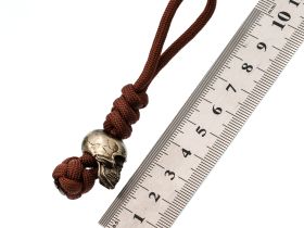 Бусина с темляком Череп, мельхиор
