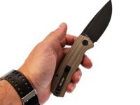 Складной нож Petrified BELUGA PFP01KAMW, сталь K110, рукоять микарта