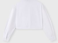 Белая укороченная рубашка с галстуком Глория Джинс