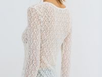 Лонгслив из кружева, Белый