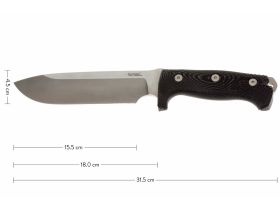 Нож с фиксированным клинком LionSteel M7 MS, сталь Sleipner, рукоять Black micarta