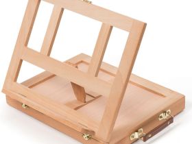 Мольберт настольный Pinax TE-01B с ящиком для кистей и красок, малый, бук