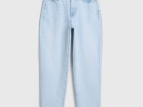Джинсы Mom с высокой посадкой, Голубой