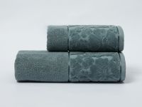 Полотенце махровое Личия/Licia, серо-голубое