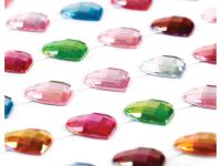 Наклейки акриловые MESHU "Small hearts", 25*10 см, стразы, 91 наклейка, инд. уп., европодвес