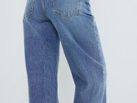 Широкие джинсы с высокой посадкой, Голубой