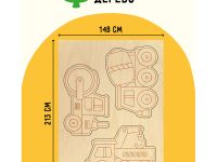 Фигурные заготовки для выжигания по дереву ТРИ СОВЫ "Строительная техника", 7шт., пакет с европодвес