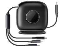 Кабель WIWU 3 в1 Fast Charging Cable Desktop Organizer Type-C на Type-C/Lightning/micro USB 1.5m (черный)