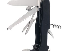 Нож перочинный Stinger 111 мм, 10 функций, рукоять G10, черный
