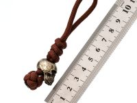 Бусина с темляком Череп, мельхиор