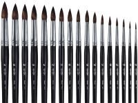 Кисть белка №10 круглая Альбатрос "Профи" длинная ручка