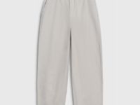 Хлопковые брюки Balloon с эластичным поясом, Бежевый