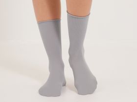 Носки Сильва, молочные/голубые