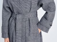 Пальто свободного силуэта с поясом