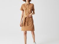 Женское платье Lacoste с коротким рукавом и воротником-рубашкой
