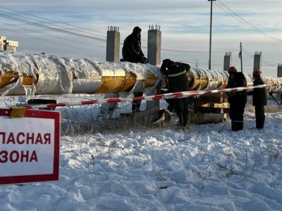 В Якутске завершили восстановление упавшей с опор теплотрассы