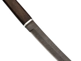 Нож Танто, сталь дамаск, рукоять венге