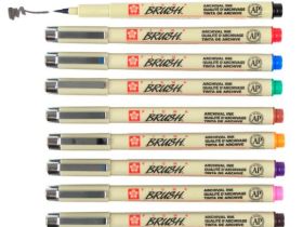 Ручка-кисточка Sakura "PIGMA BRUSH" розовый