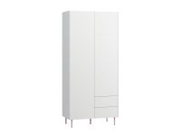 Распашной шкаф Изи 2-100x220 Белый/Розовый