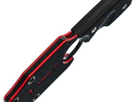 Шейный нож Kizlyar Supreme Amigo X, сталь D2, рукоять G10, черный