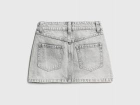 Джинсовая мини-юбка для девочек, Серый