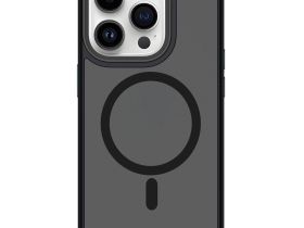 Чехол-накладка Wiwu (FGG-011) для Apple iPhone 15 Pro Max пластиковый прозрачно-черный (черная рамка)