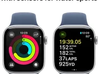 Смарт-часы Apple Watch Series 10 46mm Silver Aluminum Case with Denim Sport Band (M/L)