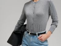 Кардиган прямого кроя с шерстью