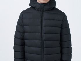 Базовая ультралёгкая куртка с капюшоном, Черный