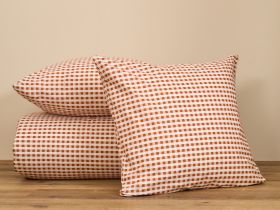 Постельное белье полукомплект Vichy, терракота