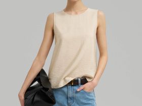 Свободный топ из жатой ткани