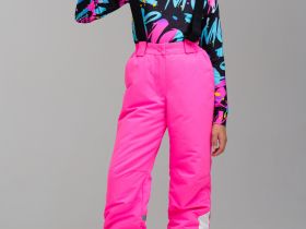 Брюки текстильные с полиуретановым покрытием для девочек