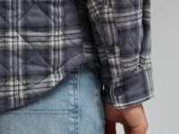 Утепленная куртка-рубашка в клетку