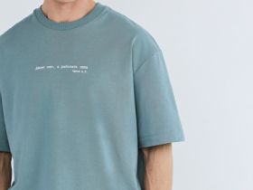 Футболка с текстовым принтом, Зеленый