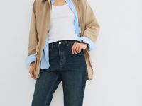 Прямые джинсы со средней посадкой, Синий