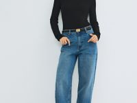 Джинсы со средней посадкой, Синий