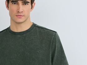 Футболка с текстовым принтом, Зеленый